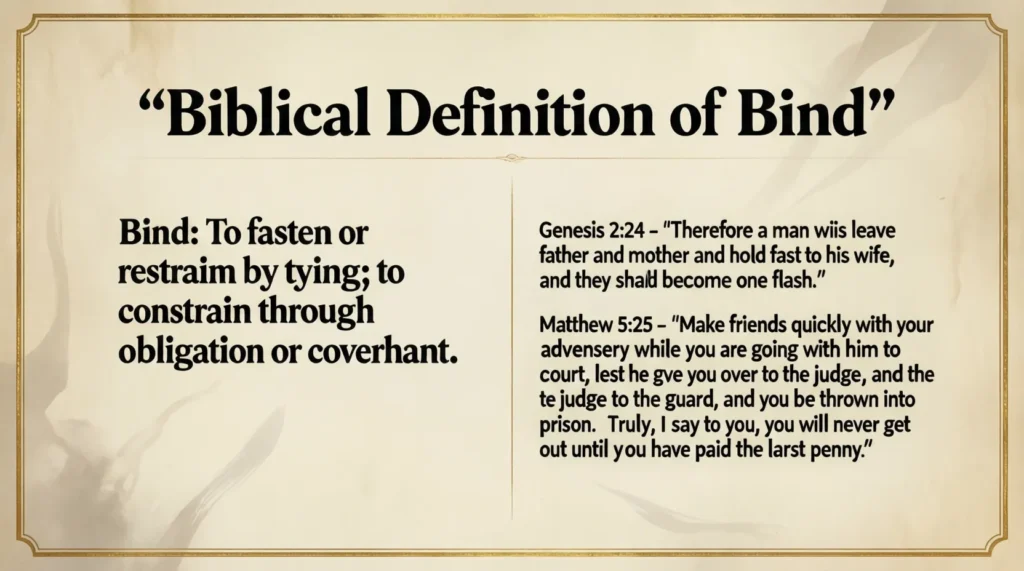 Biblical Definition of Bind
