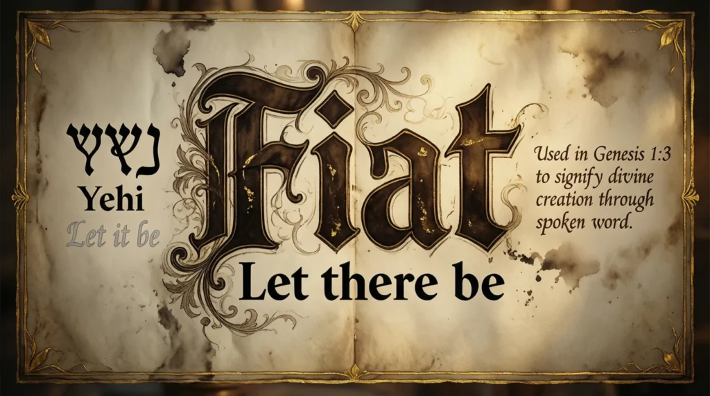 Fiat Meaning in the Bible