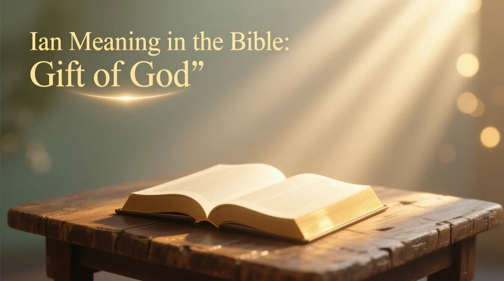 Ian Meaning in the Bible:Gift of God