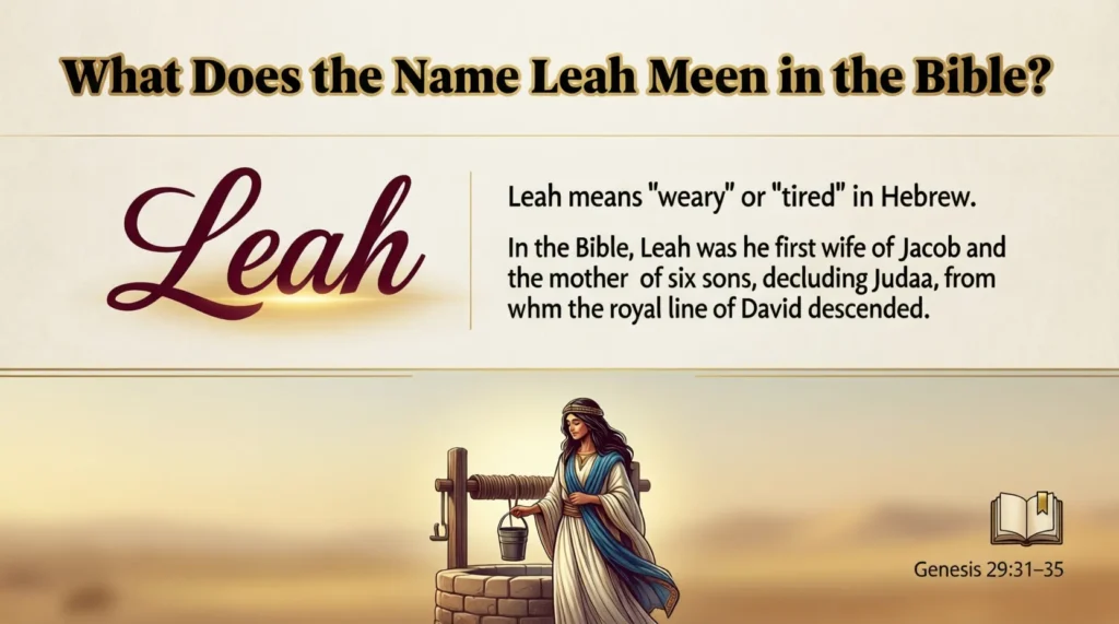 What Does the Name Leah Mean in the Bible?