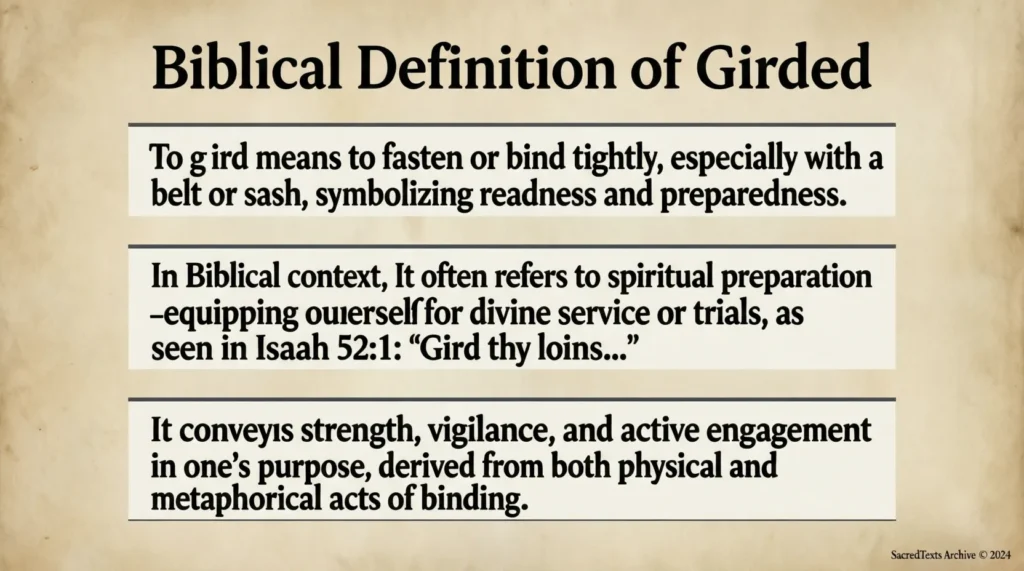 Biblical Definition of Girded