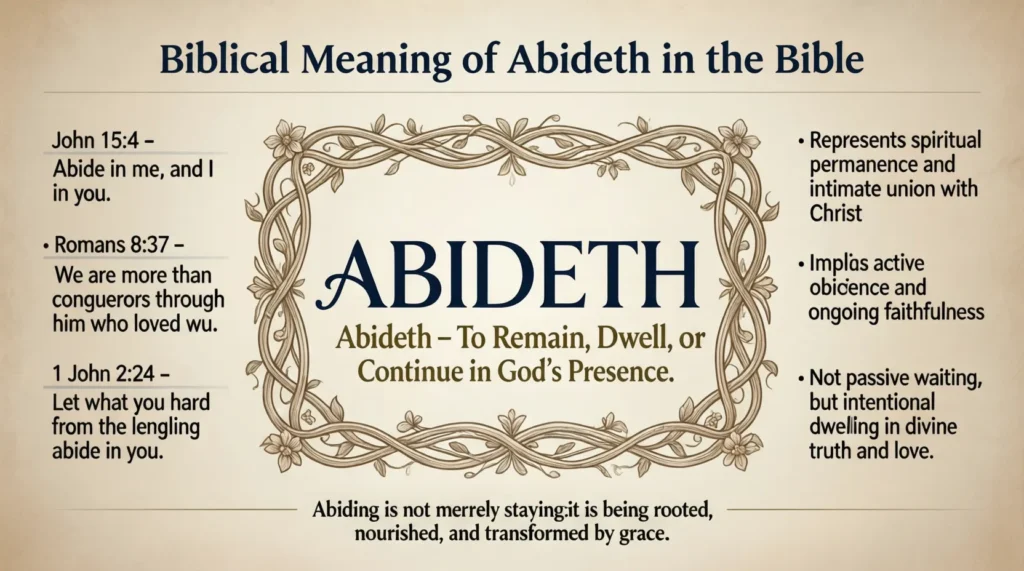 Biblical Meaning of Abideth in the Bible