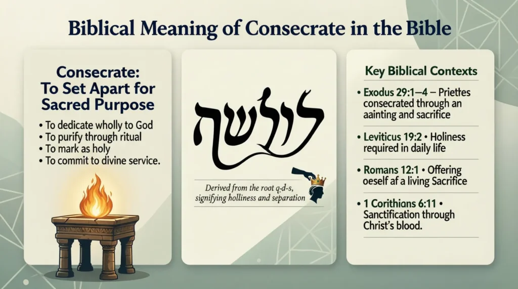 Biblical Meaning of Consecrate in the Bible