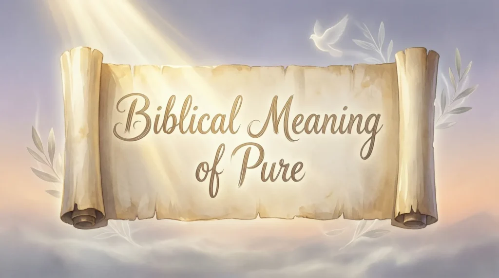 Biblical Meaning of Pure