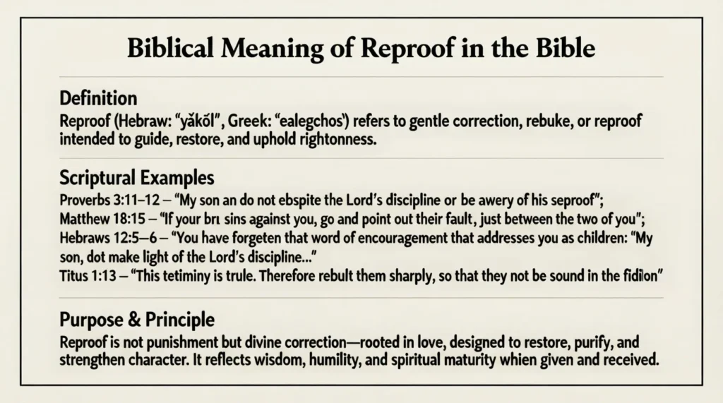 Biblical Meaning of Reproof in the Bible