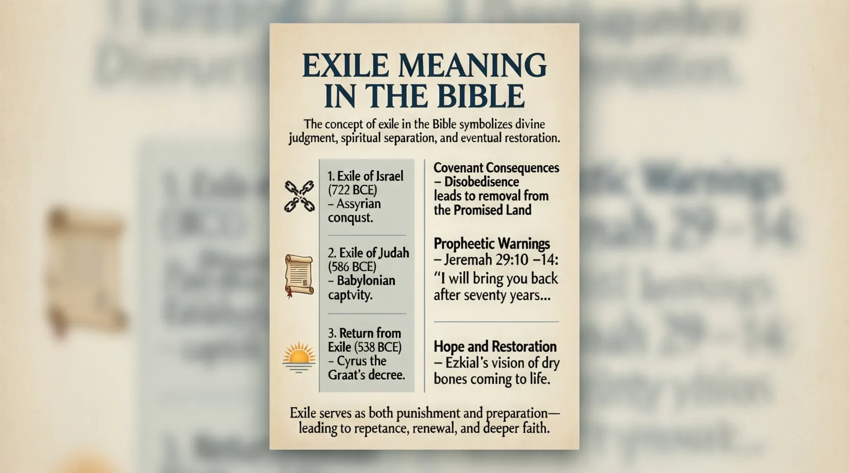 Exile Meaning in the Bible : A Season of Loss, Hope & Return