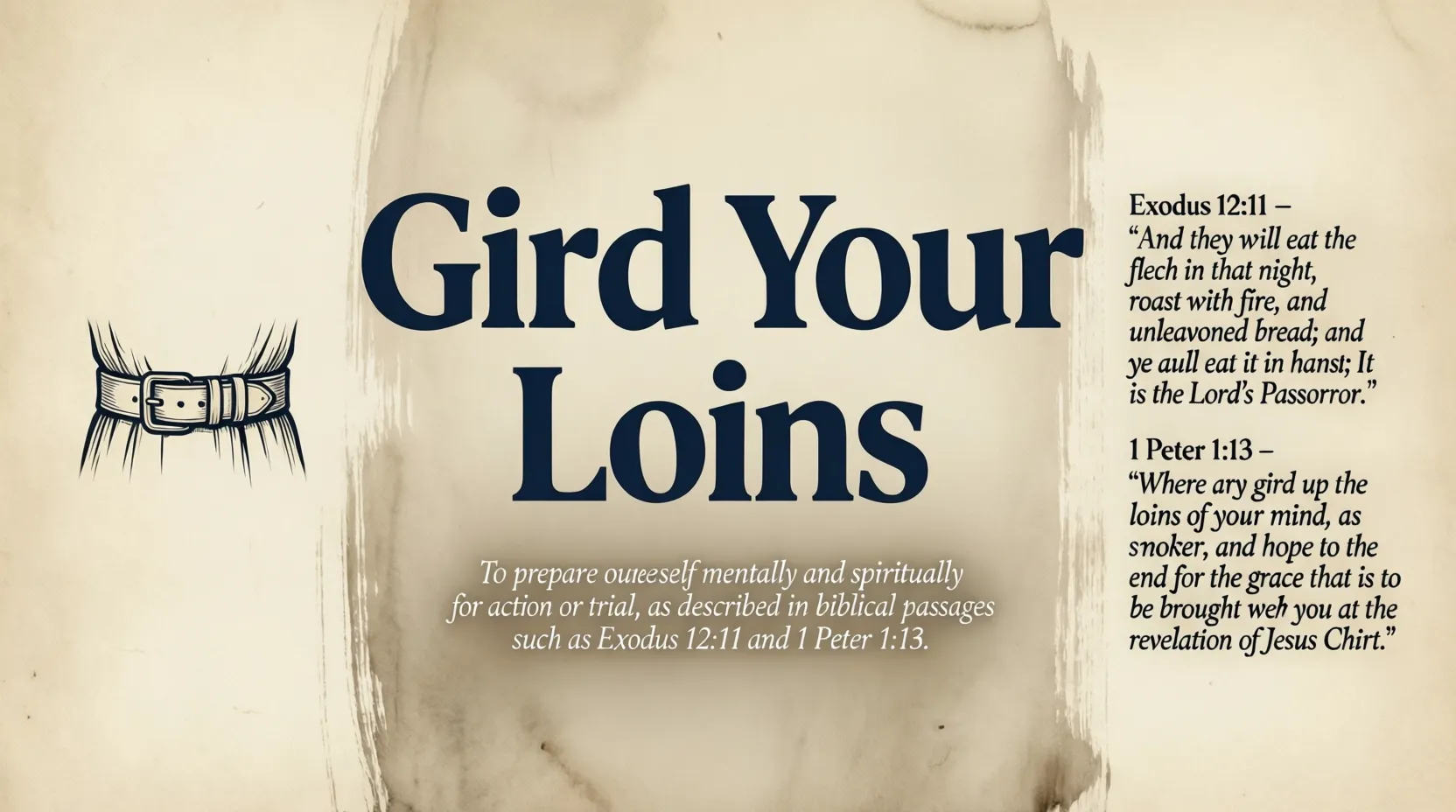 Gird Your Loins Meaning in the Bible