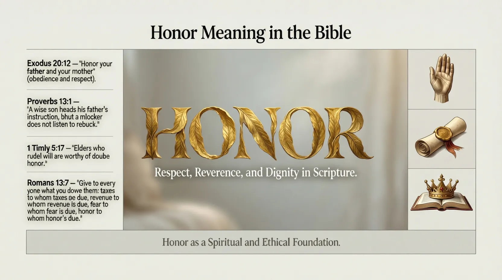 Honor Meaning in the Bible : Living a Life That Pleases God