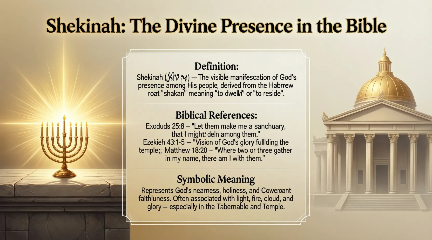 Shekinah Meaning in the Bible: Divine Light & Glory in Scripture