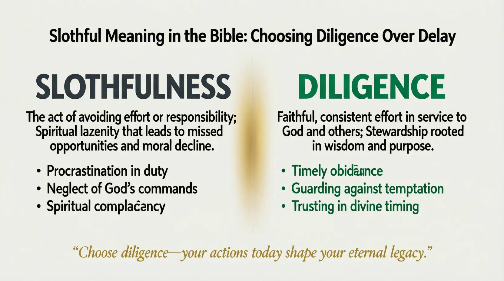 Slothful Meaning in the Bible:Choosing Diligence Over Delay