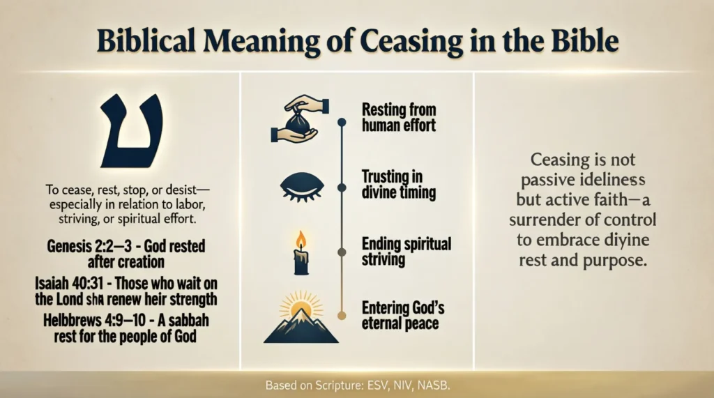 Biblical Meaning of Ceasing in the Bible
