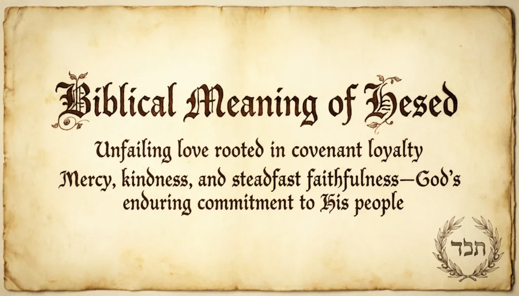 Biblical Meaning of Hesed