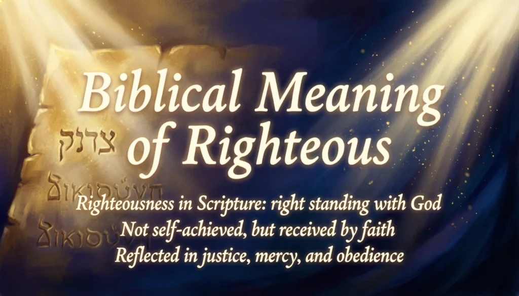 Biblical Meaning of Righteous