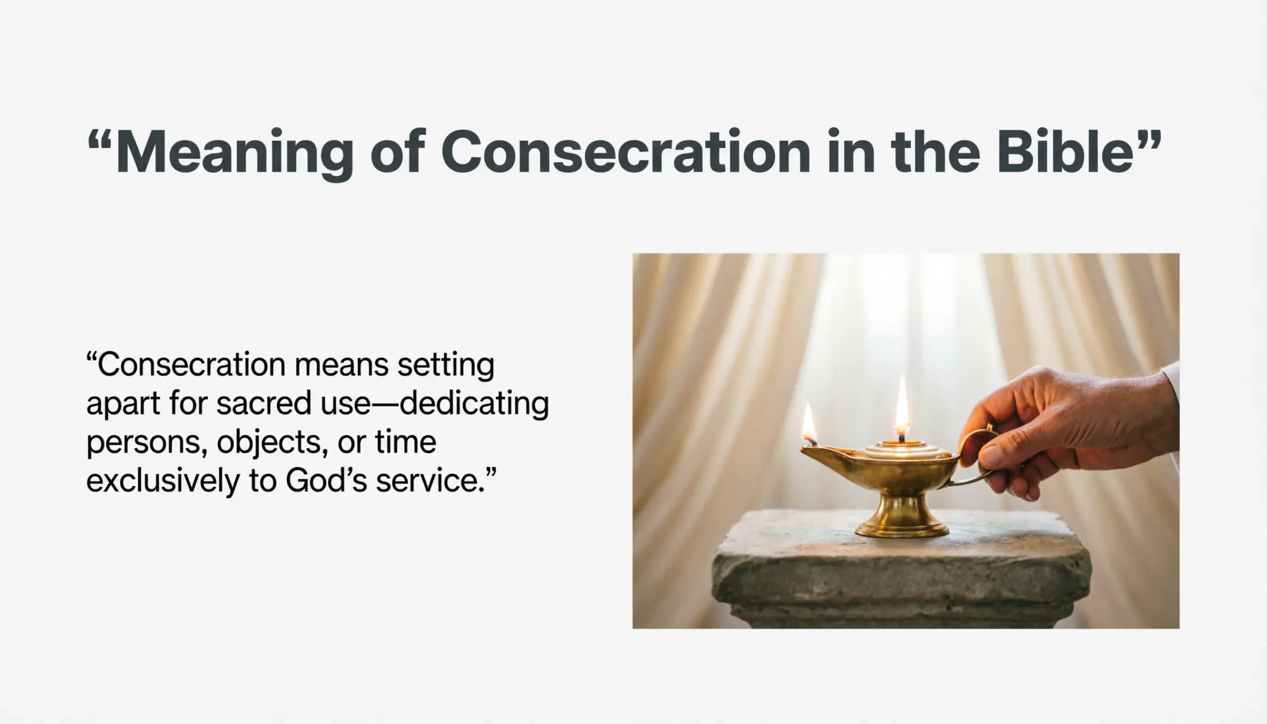Meaning of Consecration in the Bible