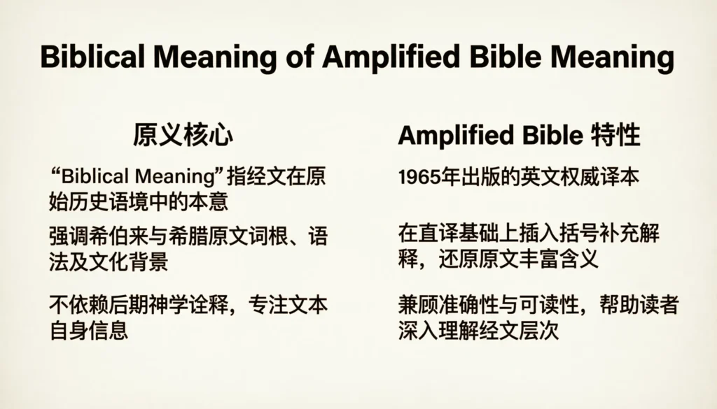 Biblical Meaning of Amplified Bible Meaning