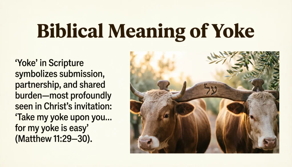 Biblical Meaning of Yoke