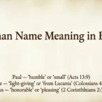 Roman Name Meaning in Bible